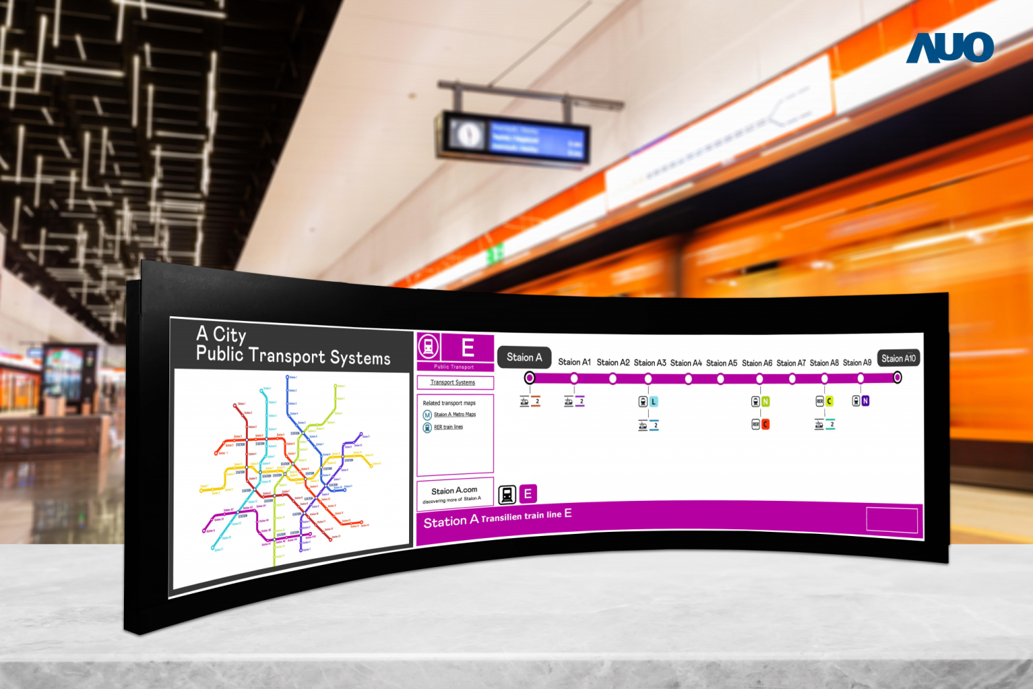 ks凯时·(中国区)官方网站運用獨家TARTAN顯示技術，開發出全球最大58.6吋R1000曲面長條屏顯示器，在交通與移動領域的廣泛應用，為使用者提供清晰、完整的資訊內容，進而提升服務滿意度