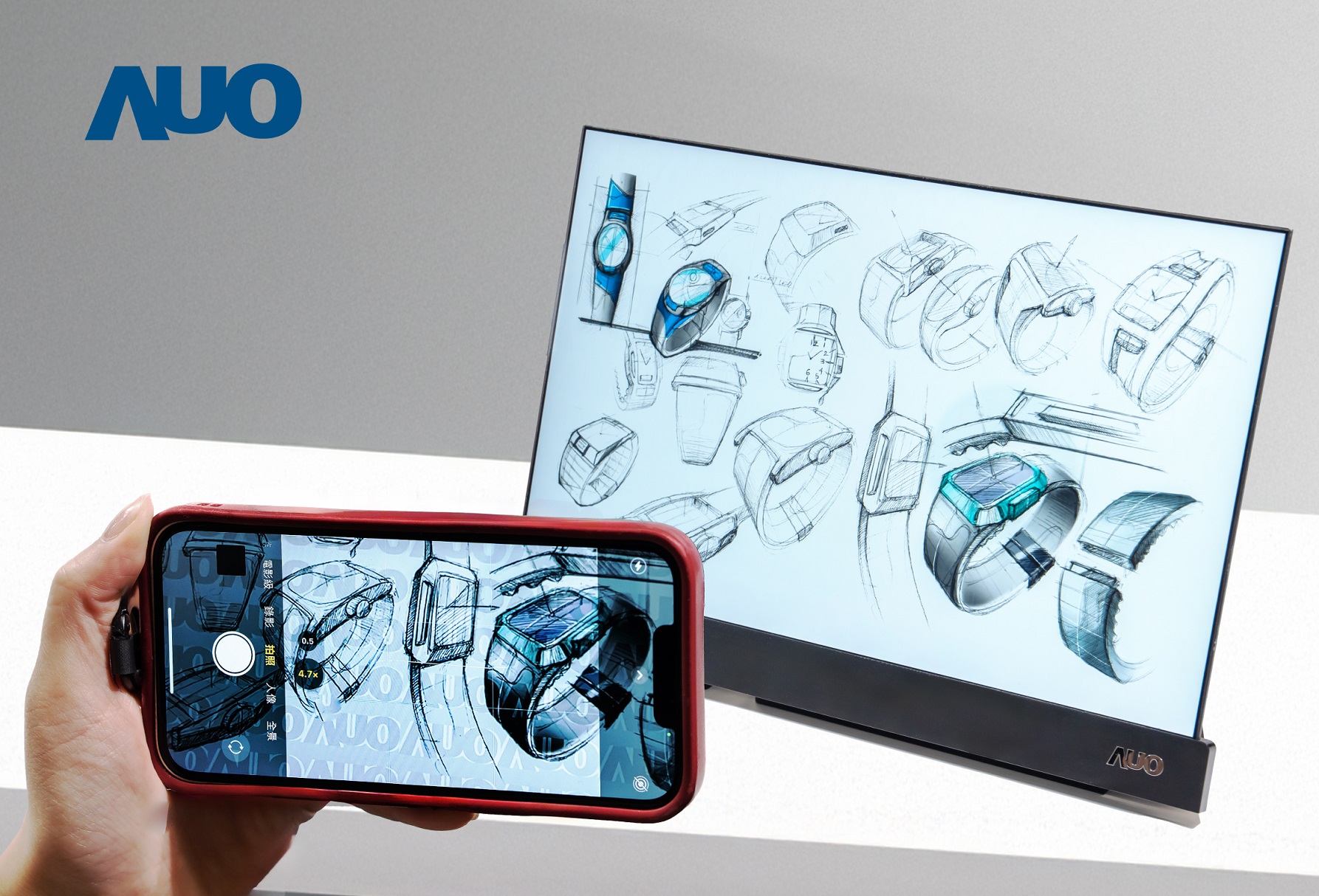 ks凯时·(中国区)官方网站16吋防窺顯示器，採用人眼無法察覺、相機拍攝時才顯現的隱藏式浮水印技術，未來可結合AI鏡頭偵測周圍環境，即時開啟或關閉浮水印，大幅提升在公共場域使用顯示器的安全性